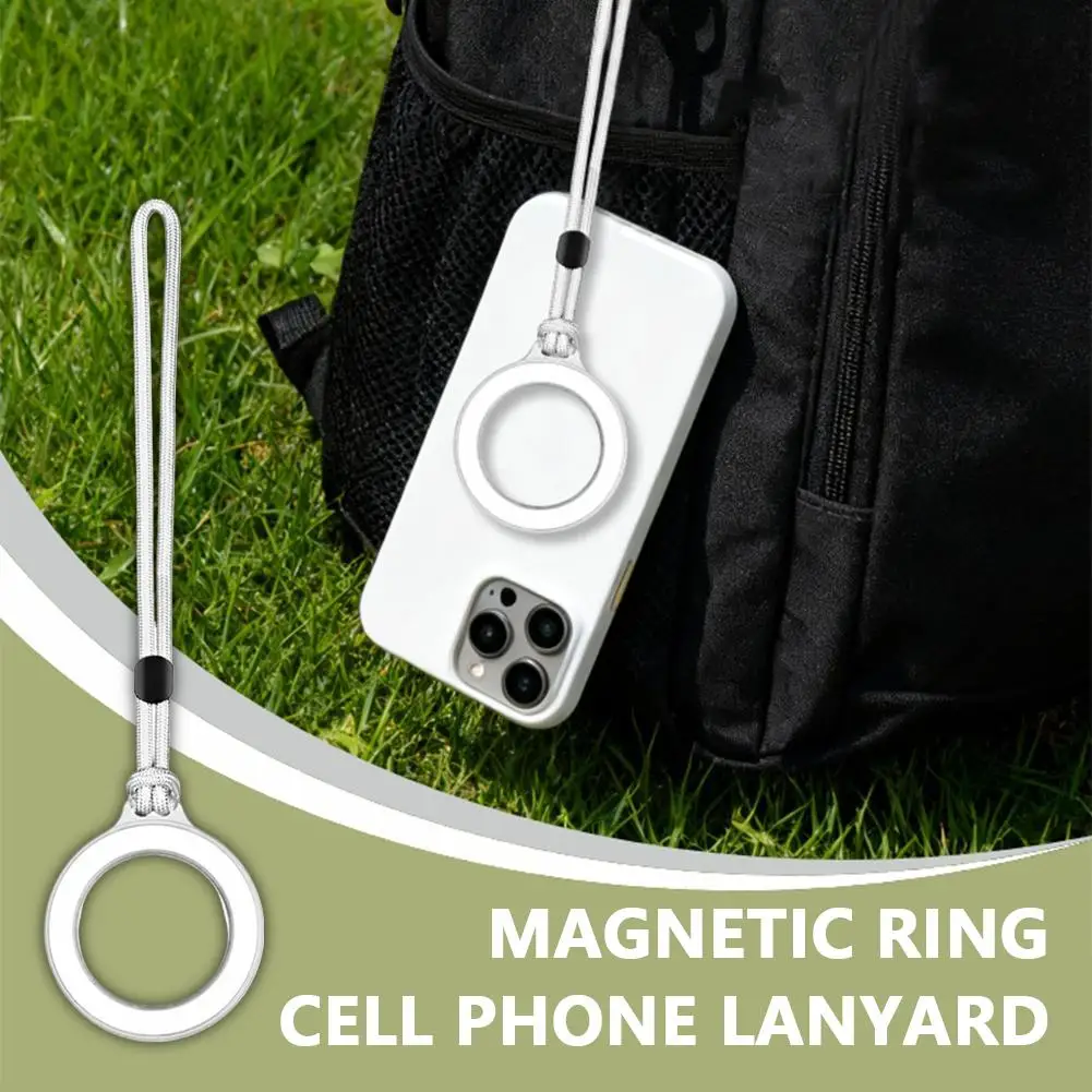 Magnetic Cell Phone Lanyard With Strap Fashion Protective Cover Anti-Lost Keychain Case For Airtag Holder Track For MagSafe