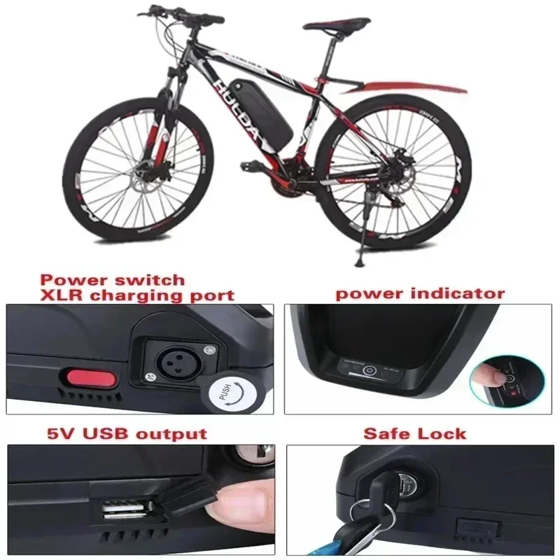 Lithium battery for 36V, 48V, 52V, 60V, 22ah, 18650 battery, 1000W motor conversion kit,