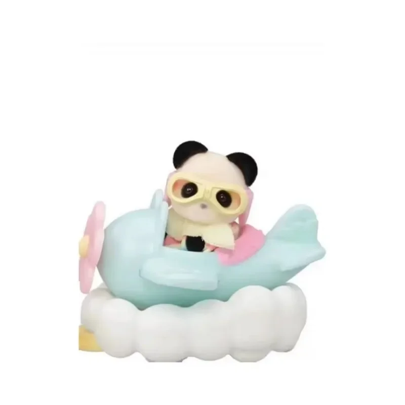 Sylvanian Families Casa Blind brelok akcesoria figurki oryginalne zabawki dla dziewczynki zabawki kuchnie Panda królik pociąg miniaturowe jedzenie