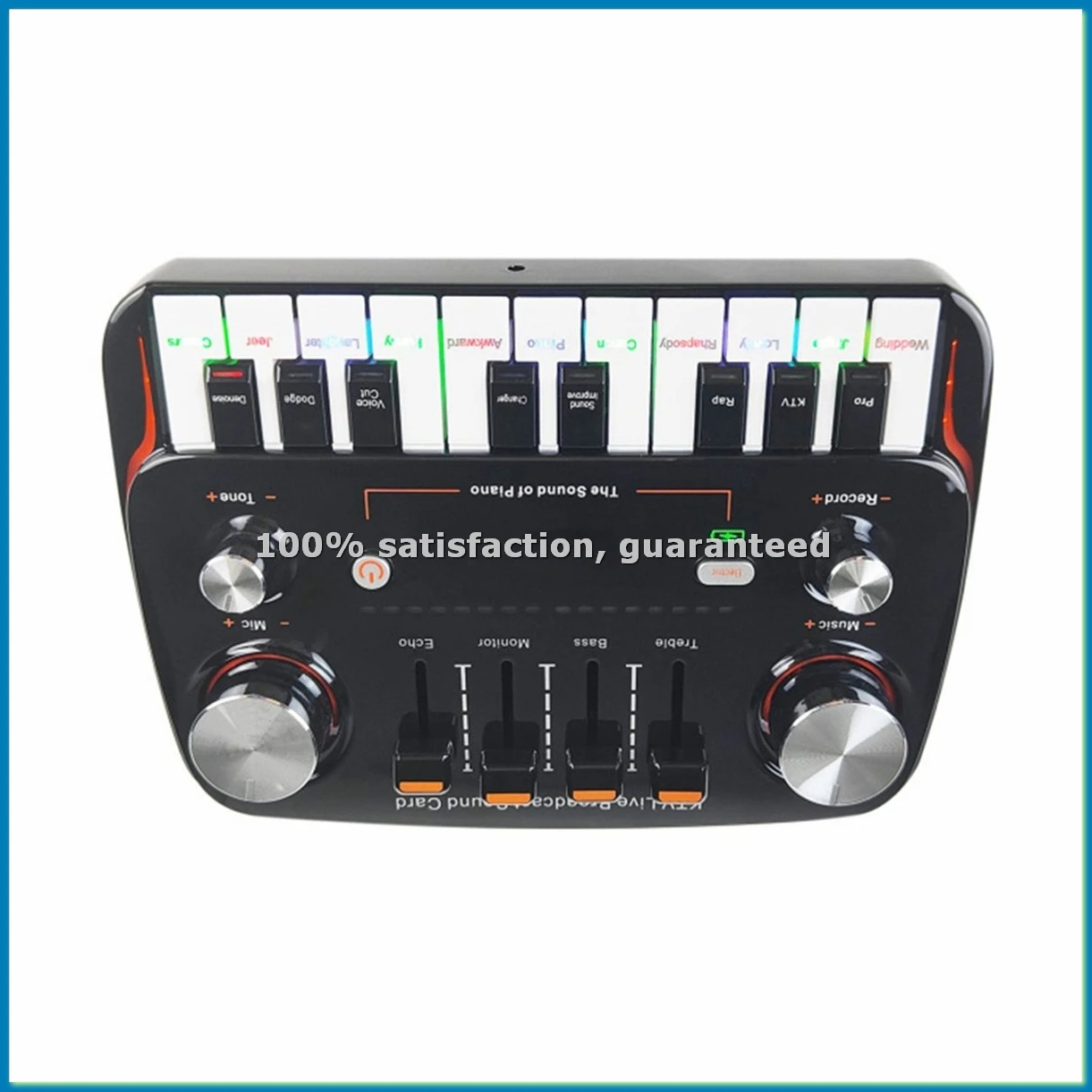 KTV Live Broadcast Sound Card Audio Recording Desktop Singing Wireless Lossless Transmission Plug and Play Voice Changer-A51M