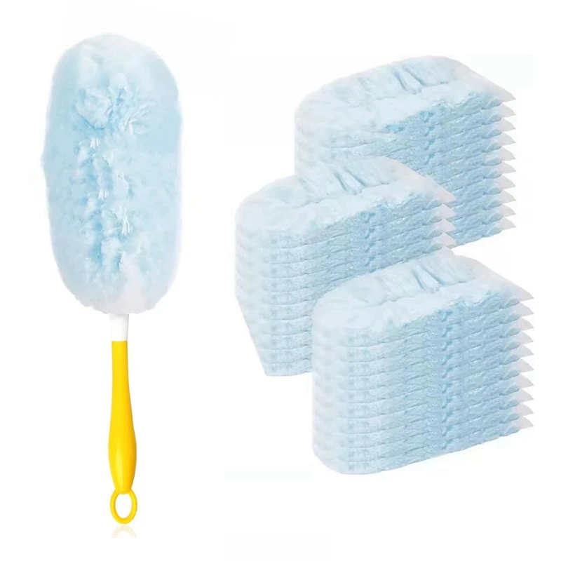 30 Pack 360 Dusters Refills For Swiffer Dusters, Duty Duster Kit Disposable Dusters Refills With 1 Handle