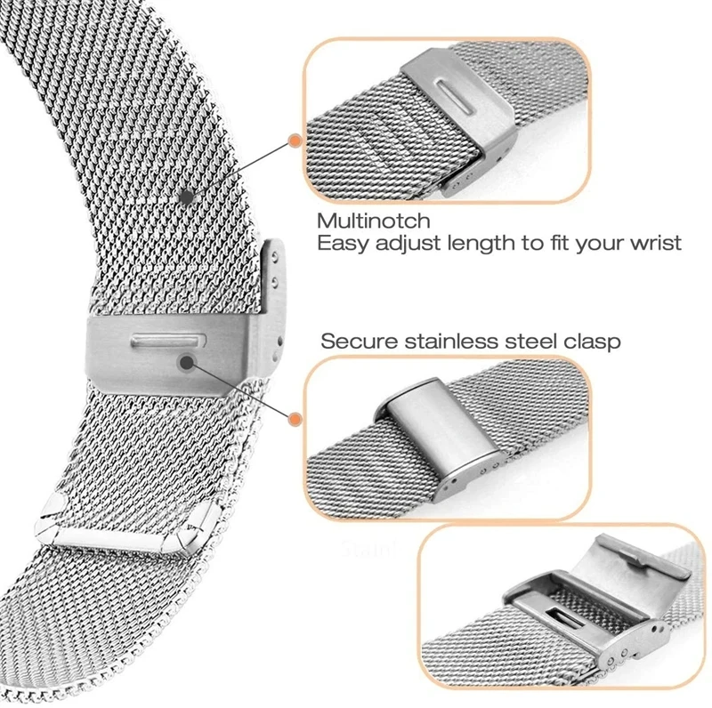 Caso De Vidro Temperado Banda Para Samsung Galaxy Watch, Milanese Loop Strap, Pulseira De Metal, Ultra, 47mm