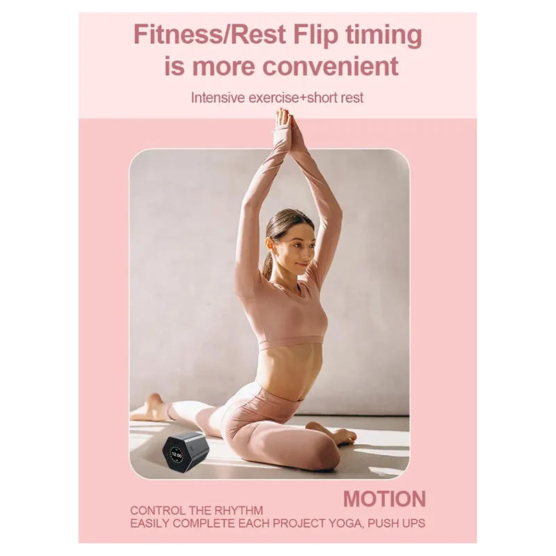 【CLEARANCE】Digital Clock Timer Magnetic Timer Kitchen Hexagon Flip Timer For Studying Cooking Exercising Easy To Use Magnetic