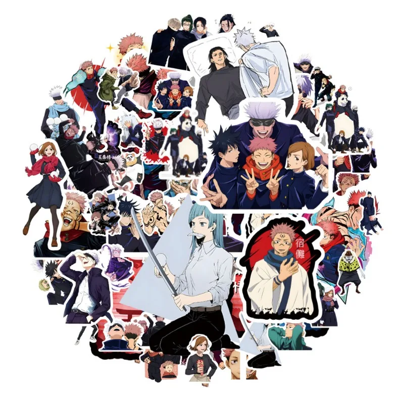 50/30/10PCS Itadori Yuji Fushiguro Megumi Gojo Satoru Popular Anime Decoration Suitcase Computer Notebook Waterproof Stickers