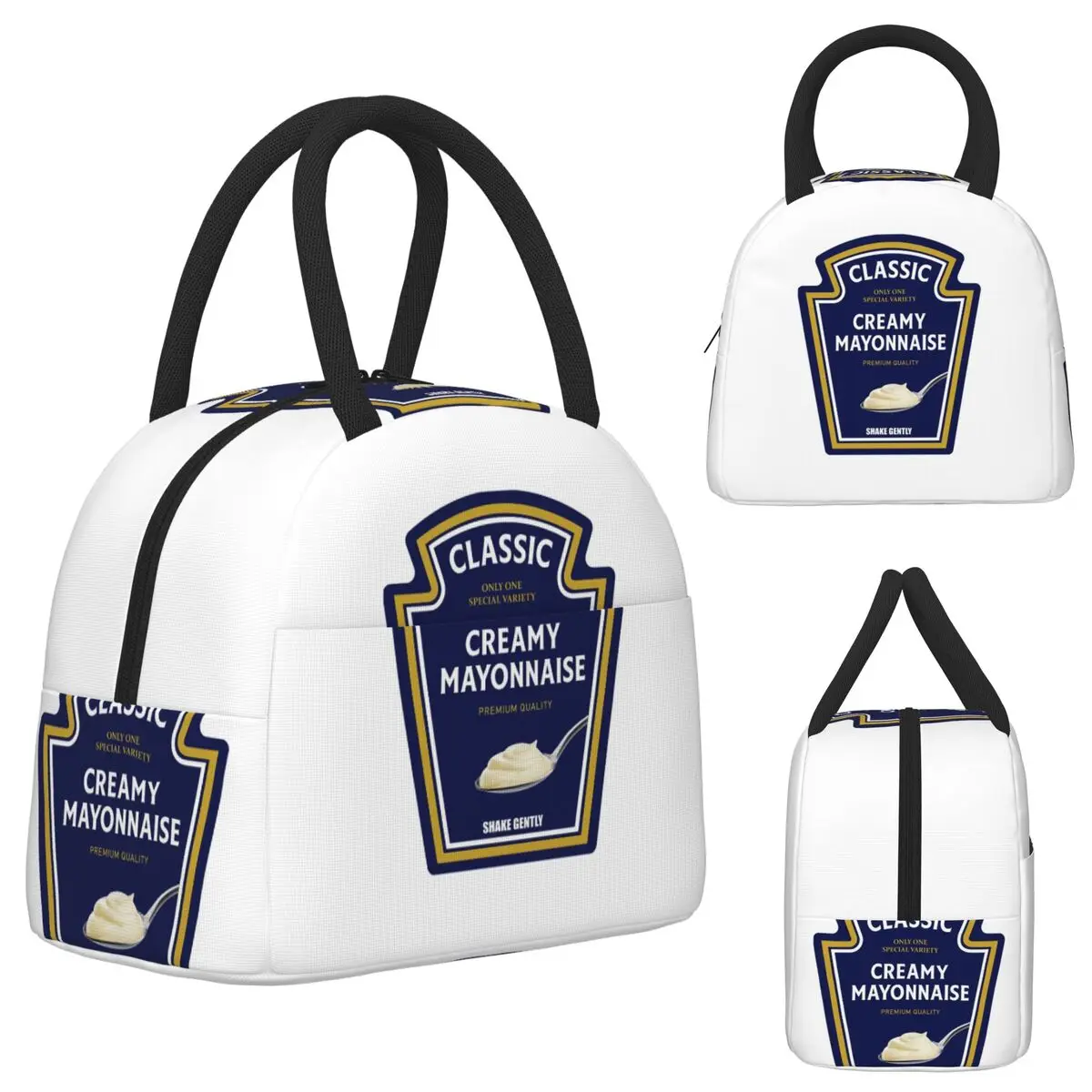 Mayonnaise HalloweenCostume FamilyInsulated LunchBag for Women OfficeCoolerThermal Food Box Tote Leakproof Lunch Boxes Container