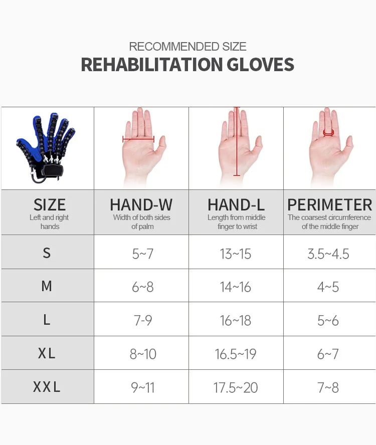 2023 Portable Rehabilitation Robot Gloves for Hemiplegia Stroke Hand Function Workout Recovery Cerebral Infarction Finger Train