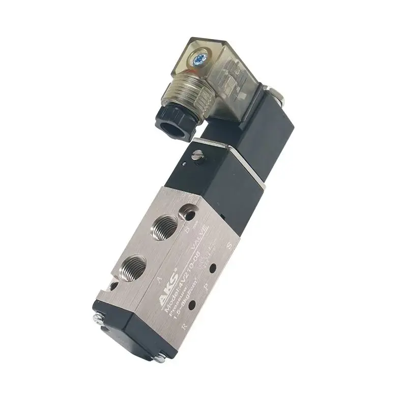 4v210 08 Better Quality 4v110-06 4v310-10 4v410-15 Thickened Pneumatic Solenoid Valve 12V 24V DC AC 110V 220V