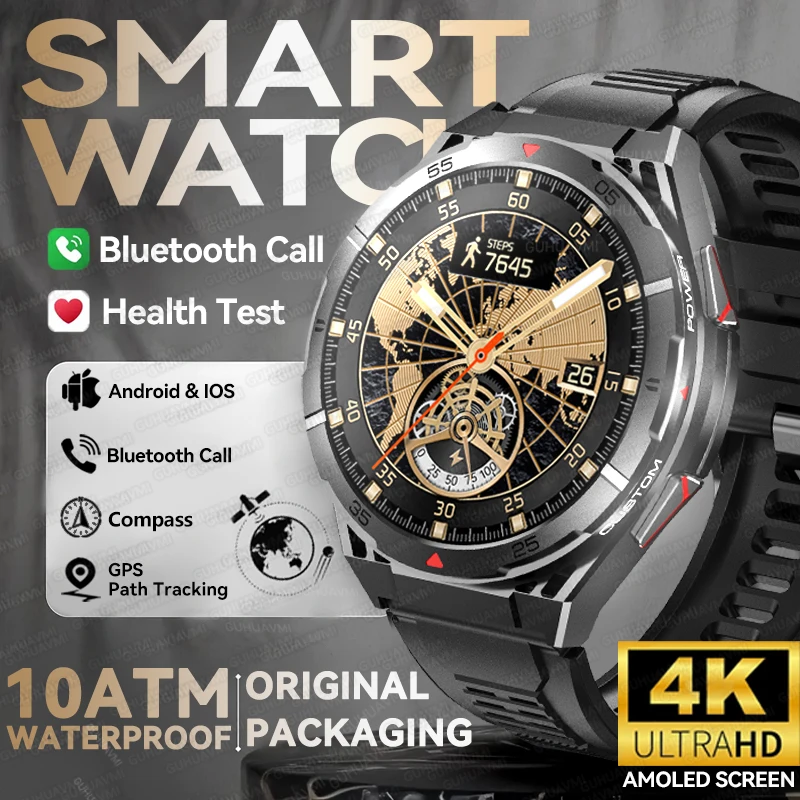 2025 AGPS New For HUAWEI Men Smart Watch DIgital Military Sport Electronic Bluetooth 10 ATM Waterproof Diving Original Bracelet