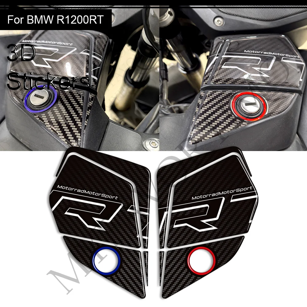 Tank Pad Grips Kit Knee Fairing Fender Mudguard Trunk Luggage Cases 3D Stickers Decals Protector For BMW R1200RT R 1200 RT R1200