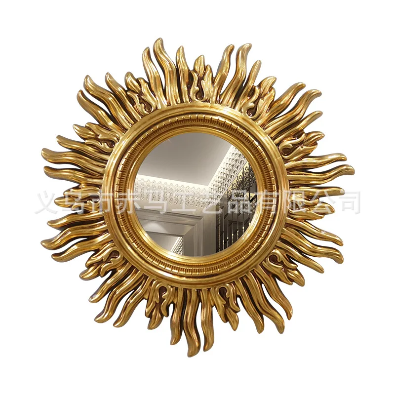 Sunglasses wall hanging decorative mirror living room entrance fireplace mirror French background wall decoration frame