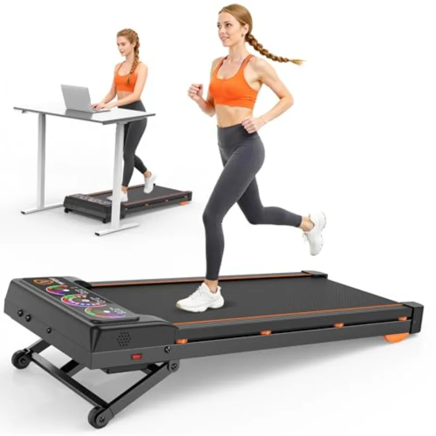 

Compact Under Desk Treadmill for Home Hiking with 15 12-Level Auto Incline 450 lbs Capacity 3.5HP Quiet Motor UI Screen Bluetoo