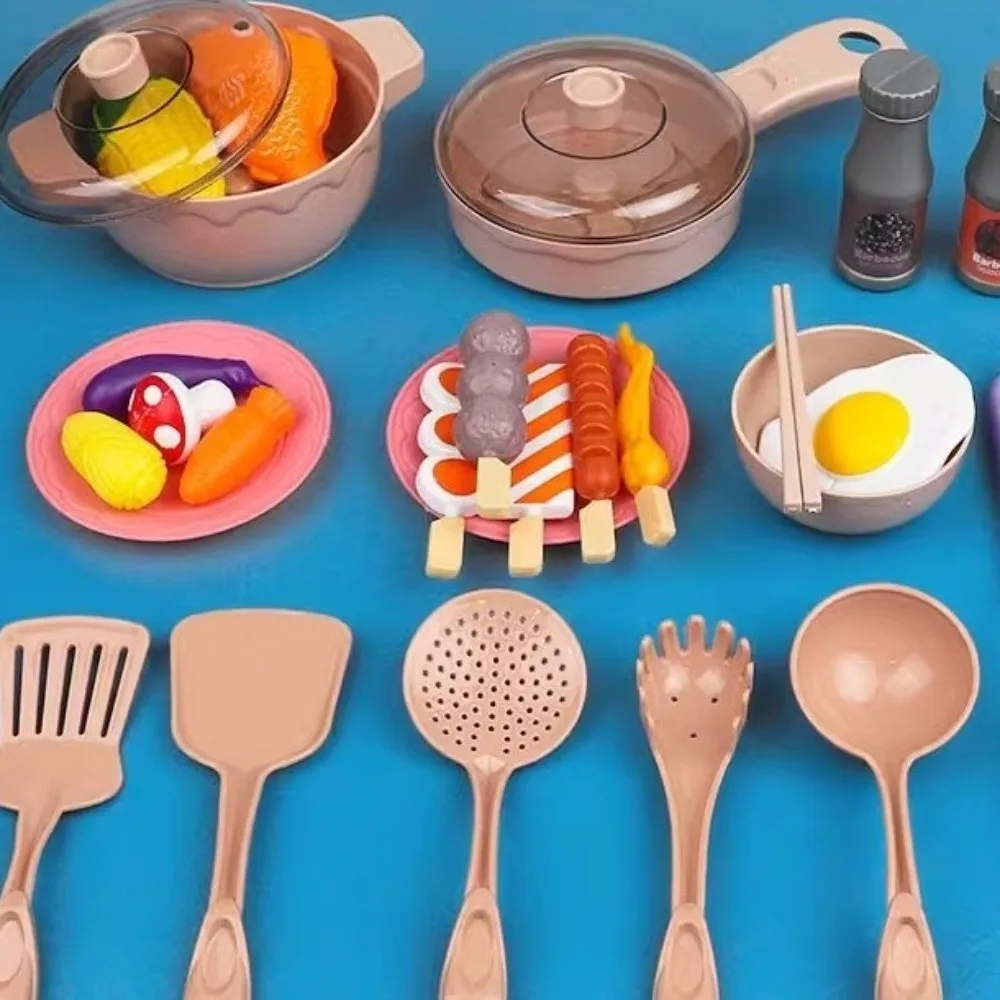 36in1 Kinderen Keuken Speelgoed Met Geluid En Licht Gasfornuis Imiteren Koken Spelen Speelgoed Spray Effect Cosplay Speelhuis speelgoed