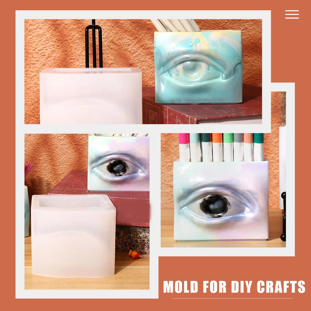 

Silicone Flower Pot Making Mold for Resin Crafts DIY Pen Holder Jewelry Accessories Reusable Epoxy Molds H made Gifts