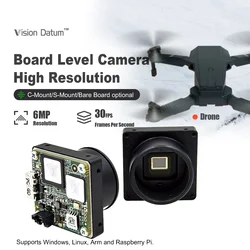 Hot Sale 3072 x 2048 6.3MP 60fps USB3.0 Rolling Shutter IMX178 C-Mount M12-Mount Board Level Camera Module for PCB Inspection