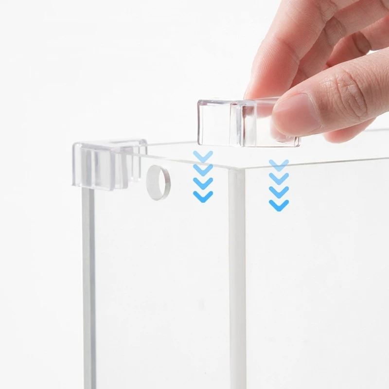4PCS ถังปลาขอบ Protector ถังปลาใสเครื่องมือสนับสนุน CLEAR Aquarium ถังปลาฝาครอบกระจก Protector ติดตั้งง่าย
