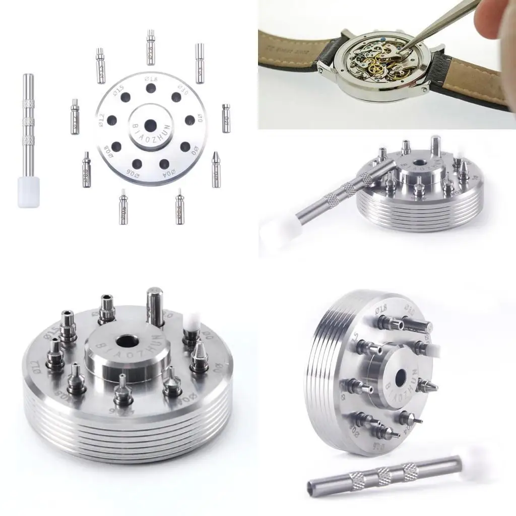 

652F Portable Watch Press Set Watchmaker Watch Repair Tool Hour Second Dial Repair All Steel Hand Repair Tool