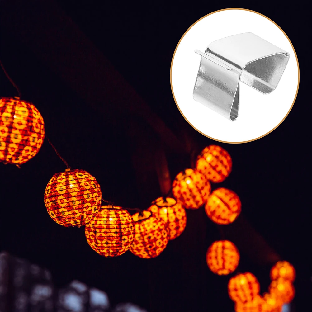 20 Pcs String Light Gutter Hooks Iron Outdoor Light Clips Hanging Hangers For Festival Holiday Decoration Clamp Siding