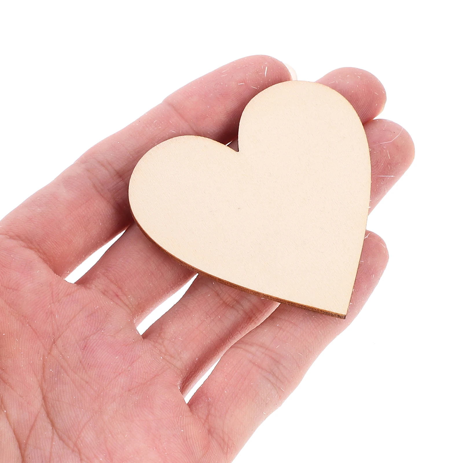 

200pcs Wooden Heart Decorations 2.5cm 4cm 5cm Unfinished Wood Crafts Valentine Day Supplies Heart Shape naments DIY Materials