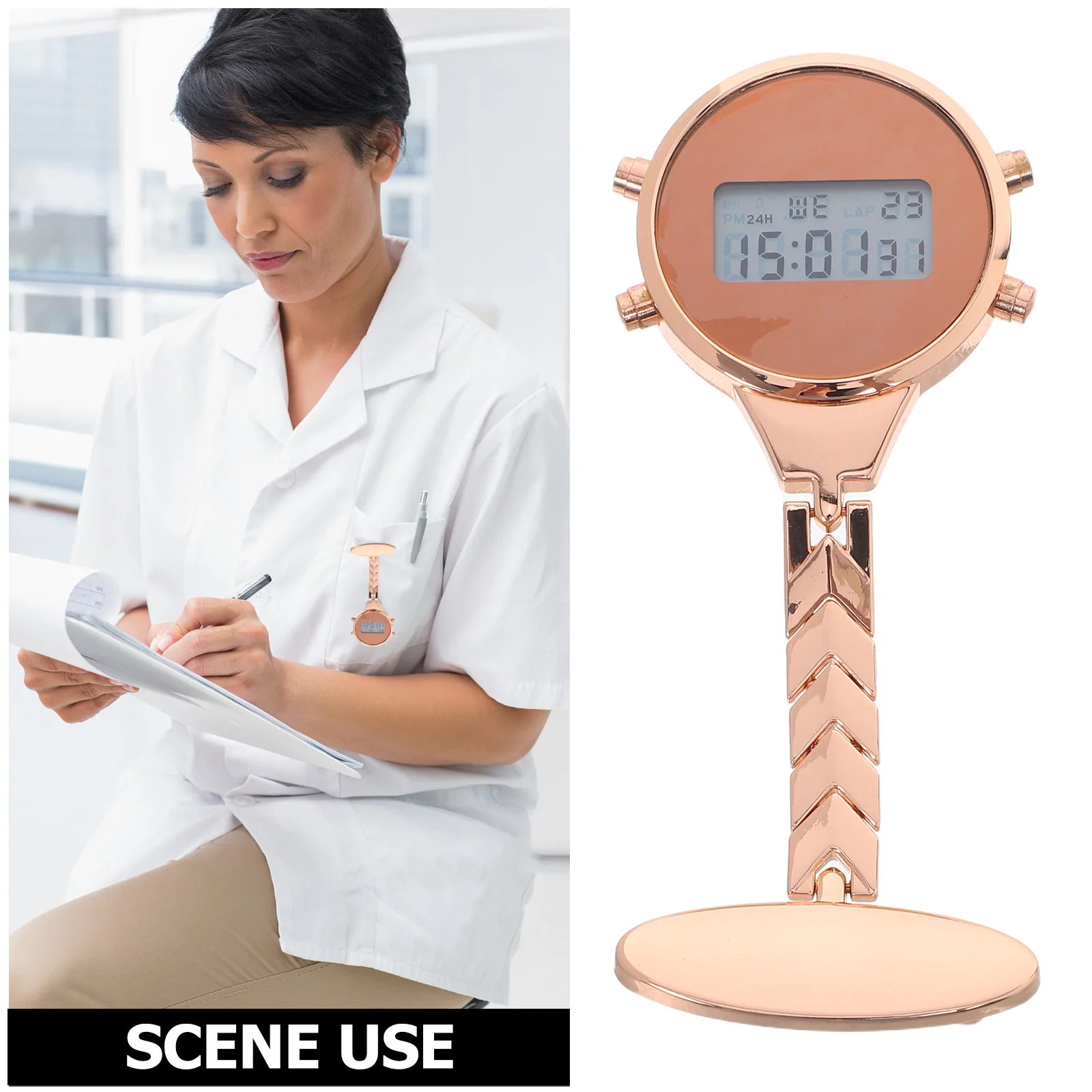 Electronic Nurse Unisex Lapel Pin Badge Doctor Student Portable Digital Health Accessory