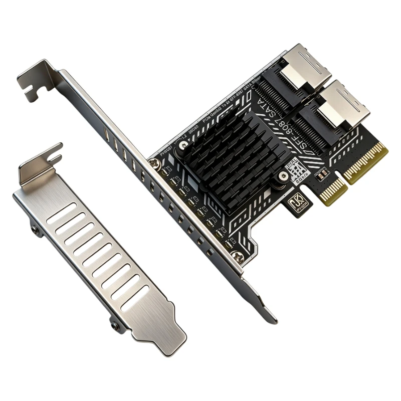 PCIe 3.0 X4 to Dual SFF‑8087 Mini‑SAS Expansion Card 8‑Port SATA3.0 6Gbps HDD SSD Controller Adapter For Desktop NAS Server ESXi