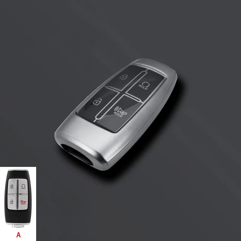 4 Buttons Auto For Hyundai Genesis G80 GV70 GV80 2019 2020 2021 2022 NEW Car Key Cover Case Remote Key Holder Car Accessories