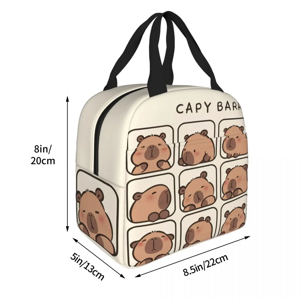 Capybara Lunch Box Women Multifunction Cooler Thermal Food Insulated Lunch Bag Kids Portable Picnic Tote Bags