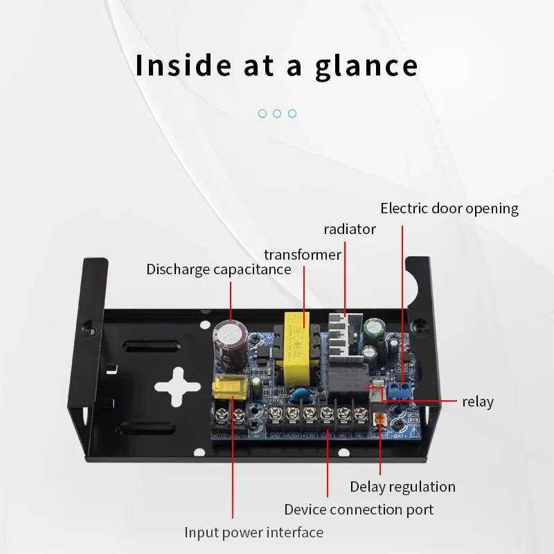 100-240VAC Access Control Power Supply Box DC 12V5A Magnetic lock Electric lock Dedicated Access Control Switch Power Supply