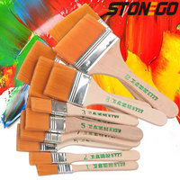 1/12PCS HighQuality Nylon Paint Brushes with Different Sizes and Wooden Handles Ideal for Acrylic, Oil and Watercolor Painting