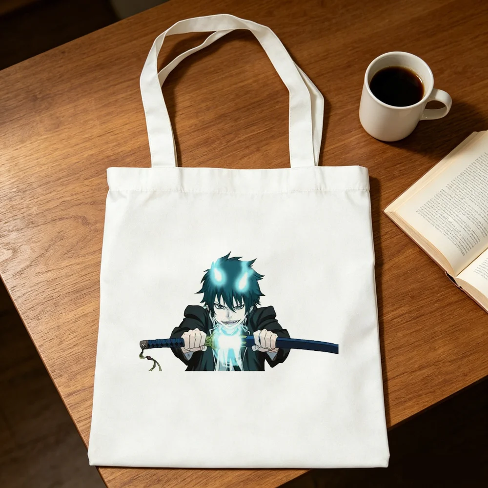Ao No Exorcist tote bag foldable shopping personnalisable totebag grocery woman
