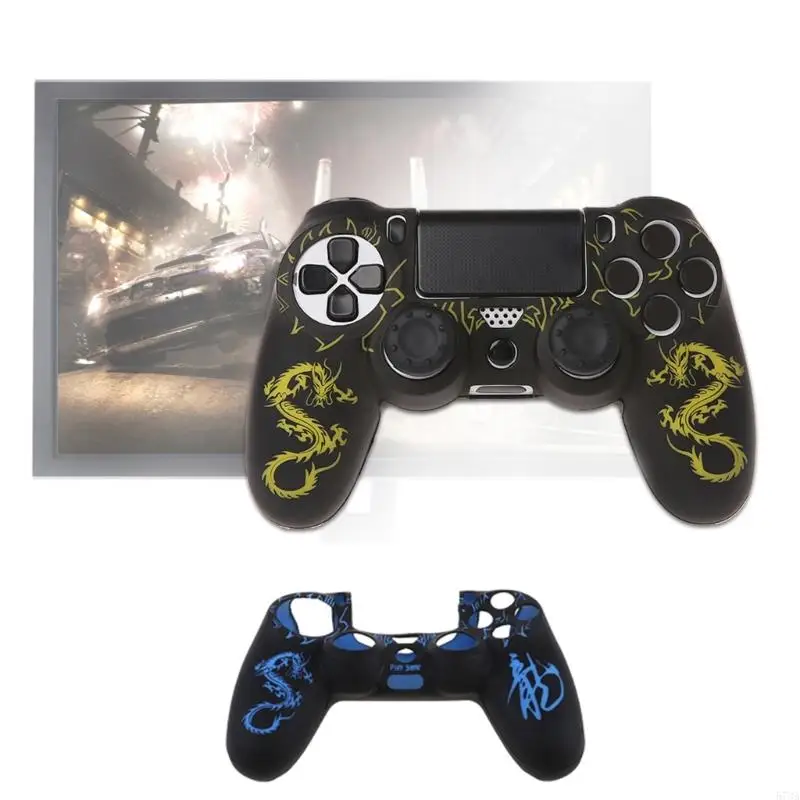 573A واقي السيليكون للحالة مع غطاء قبضة الإبهام مناسب لوحدة التحكم في Gamepad