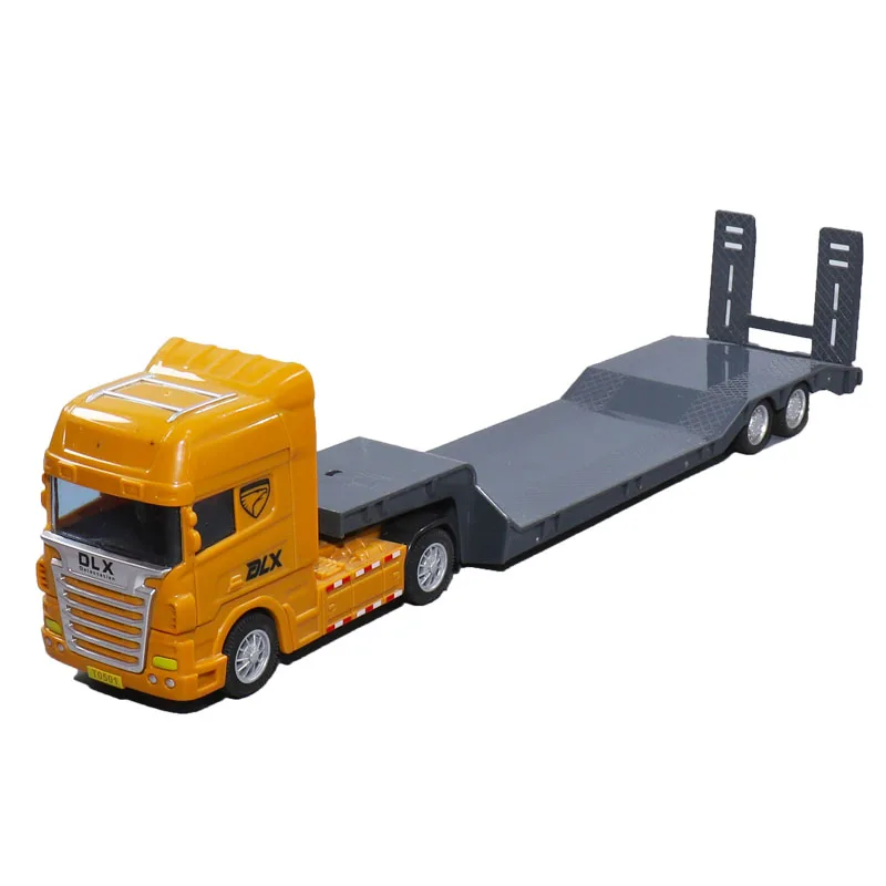 New 1: 50 Plastic flatbed trailer model,engineering transport car toys,excavator roller toys,wholesale