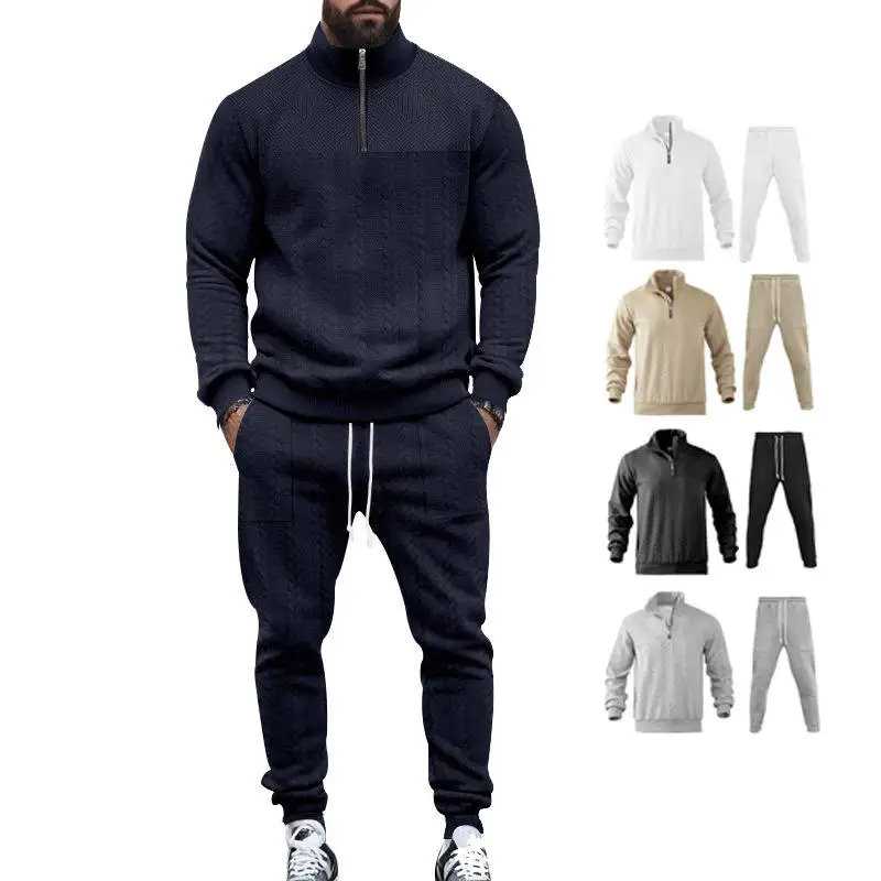 

Мужской комплект из двух предметов: худи с вышивкой и брюки, осень-зима 2025, уличный стиль, повседневная спортивная одежда, длинный рукав, длинные брюки