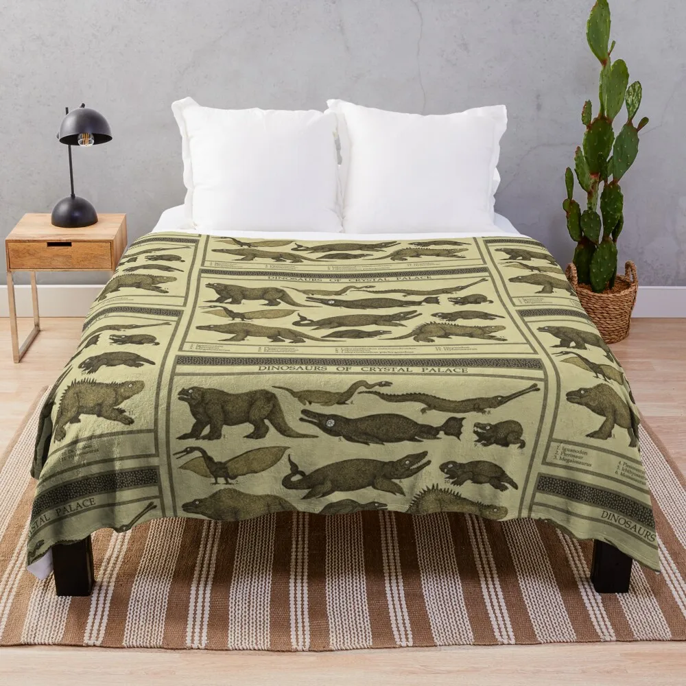 

Dinosaurs of Crystal Palace Throw Blanket Beach Soft Big Blankets For Bed Blankets