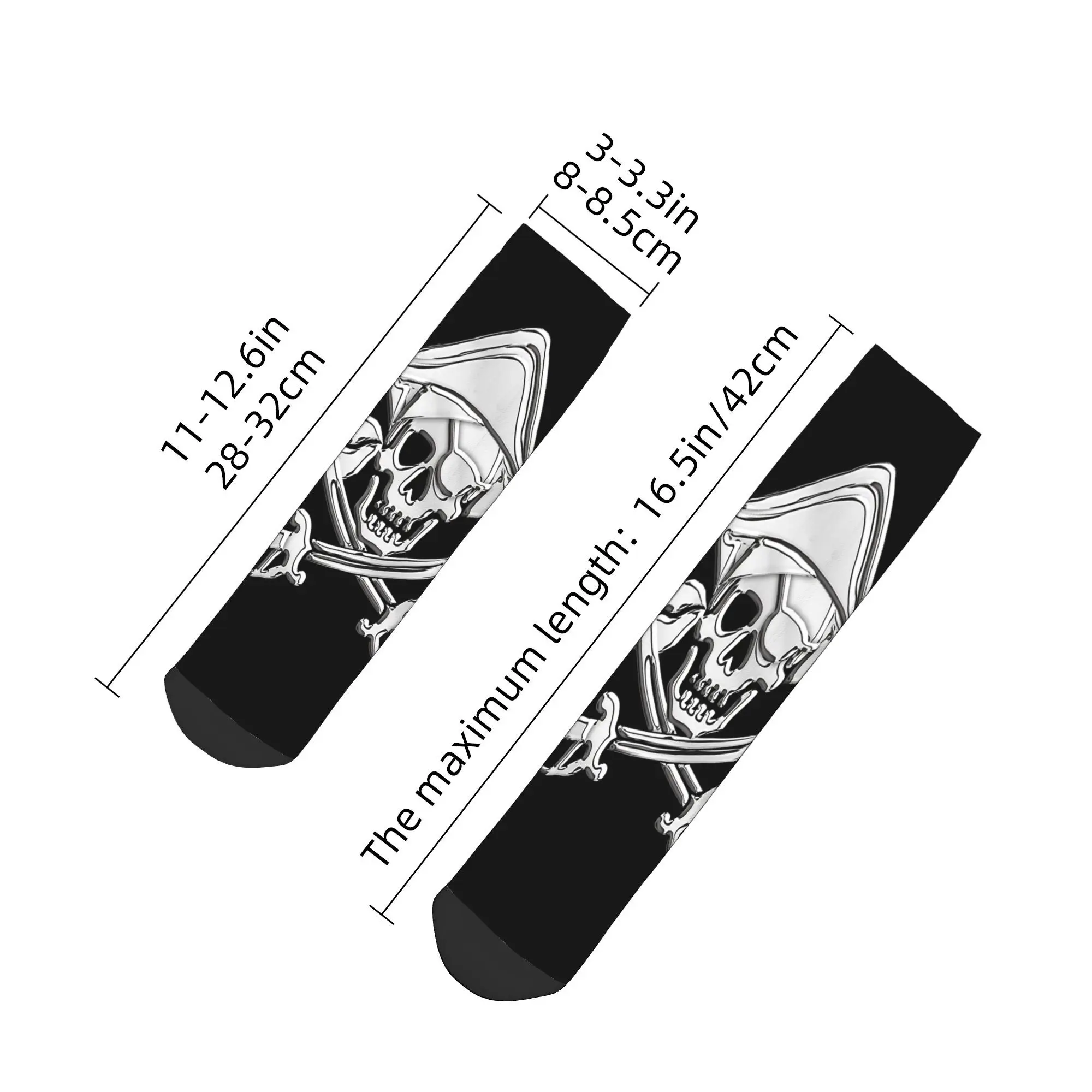 جميع المواسم الكروم بحري القراصنة عظمتين متقاطعتين الجوارب Harajuku الرياضة الأوسط جوارب أنبوبية لينة الهيب هوب جوارب للرجال والنساء