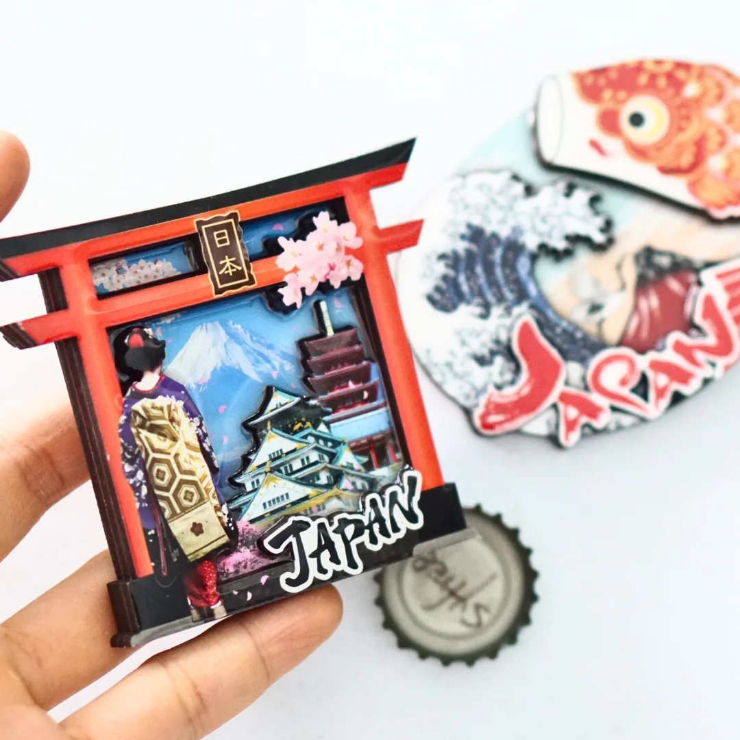 

1pc, Japan scenery fridge magnets, Japan torii fridge magnets, cherry blossom fridge magnets, Japan koi fridge magnets, Japan sp