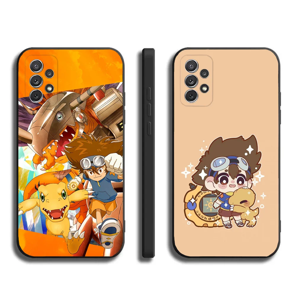 Anime Phone Case For Samsung Galaxy A20,A21s,A22,A31,A32,A52,A53,A72,73,A80,A91Soft D-Digimon A-Adventure Black Cover