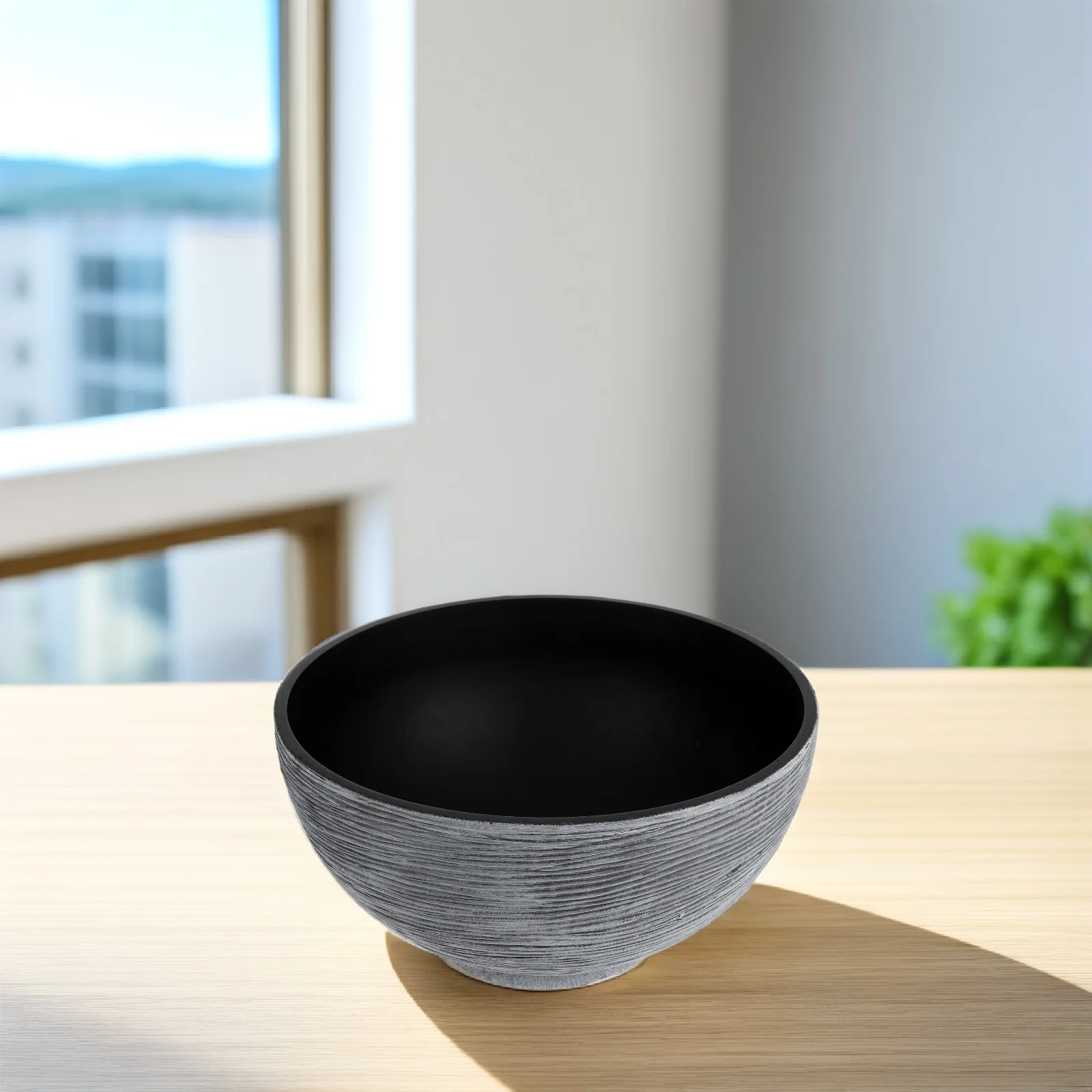 

Imitation Stone Lotus Pot Hydroponic Large Outdoor Planter Bowl Water Lily Flowers PP Material Lightweight Decor