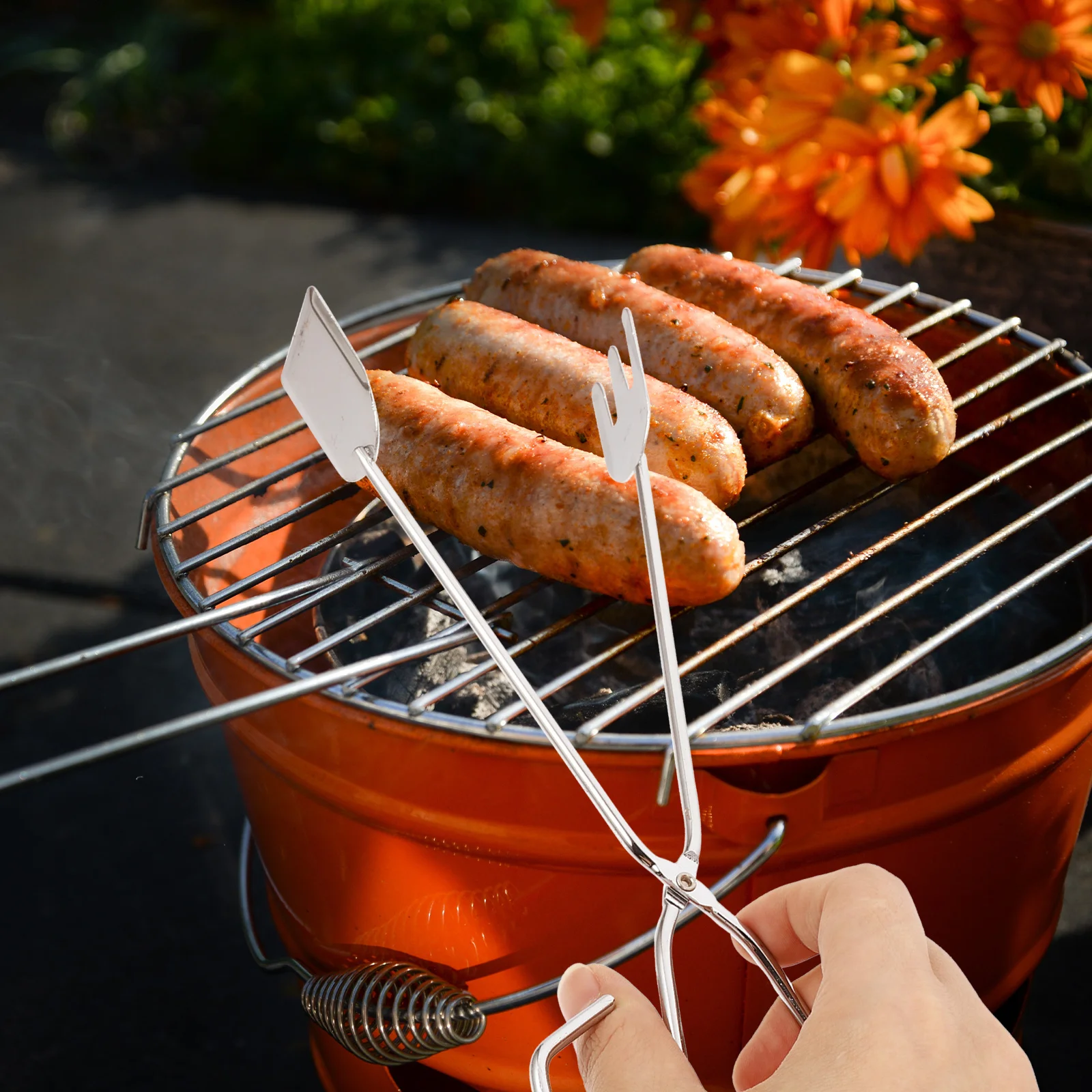 

3pcs Bbq Charcoal Clamps Long Firewood Tongs Heat-Resistant Log Grabbers For Outdoor Campfire Wood Stove Indoor Grill Use