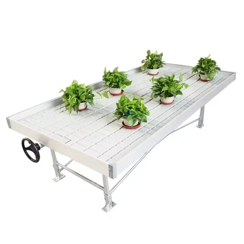 Grow Table System Cultivation Greenhouse Rolling Benches For Growing Flowers