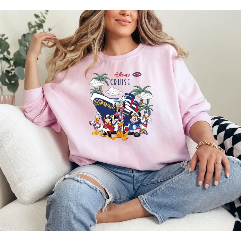 New 2025 Disney Family Vacation Sweatshirt Mickey Minnie Group Matching Family Disney Trip 2025 Hoodie Disneyworld Travel Outfit