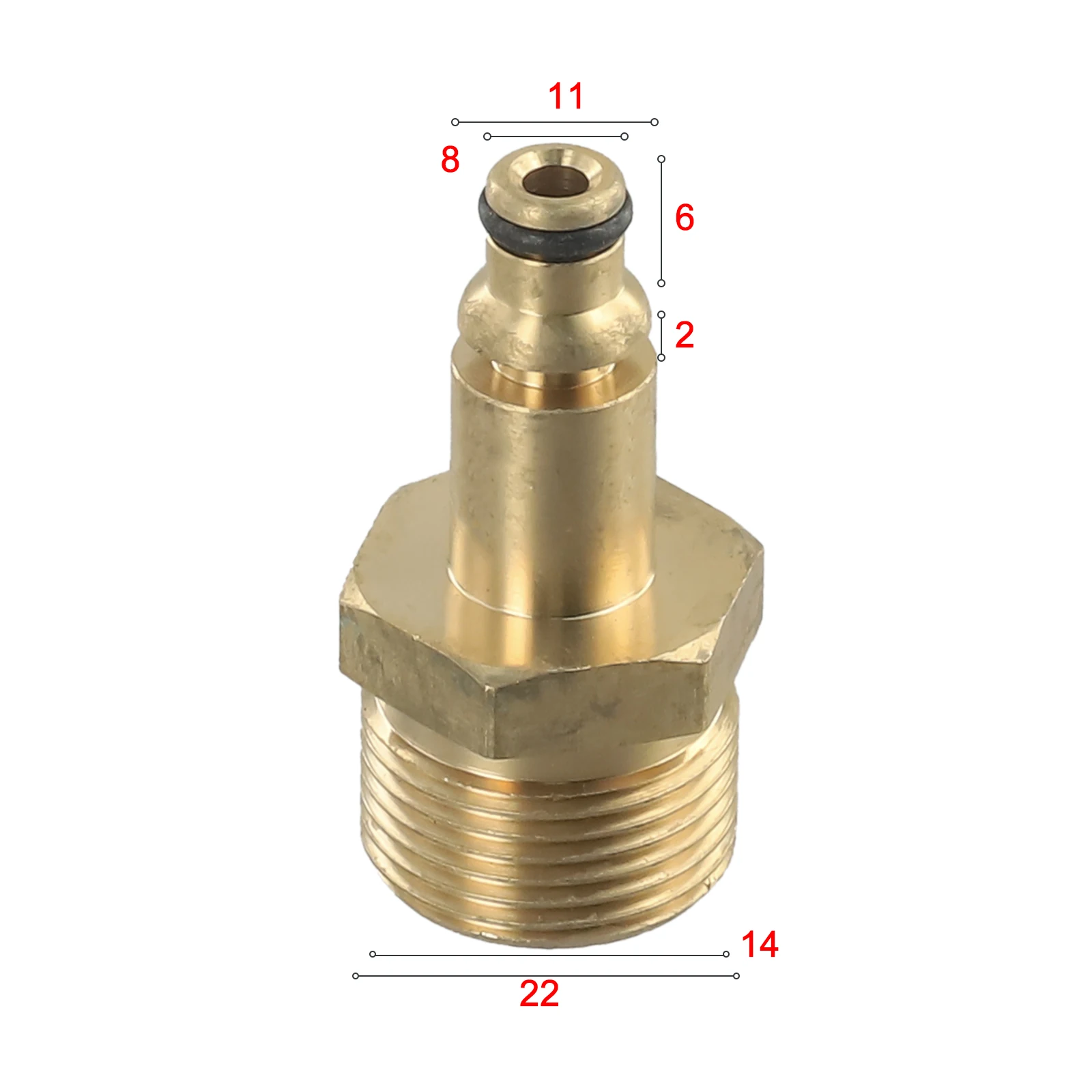 Incredible M22 Adapter High Pressure Washer Hose Pipe Quick Connector Solid Brass Convert Tool Resistant to 3200 PSI Pressure