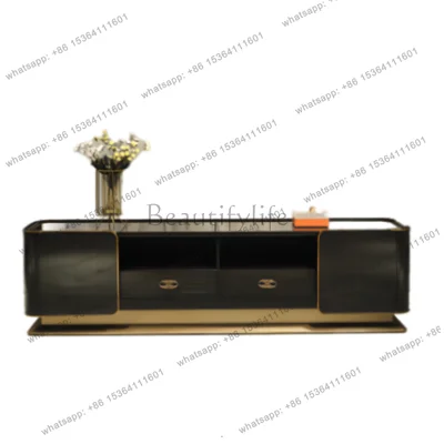 

Italian TV cabinet light luxury high-end post-modern simple luxury floor cabinet solid wood furniture