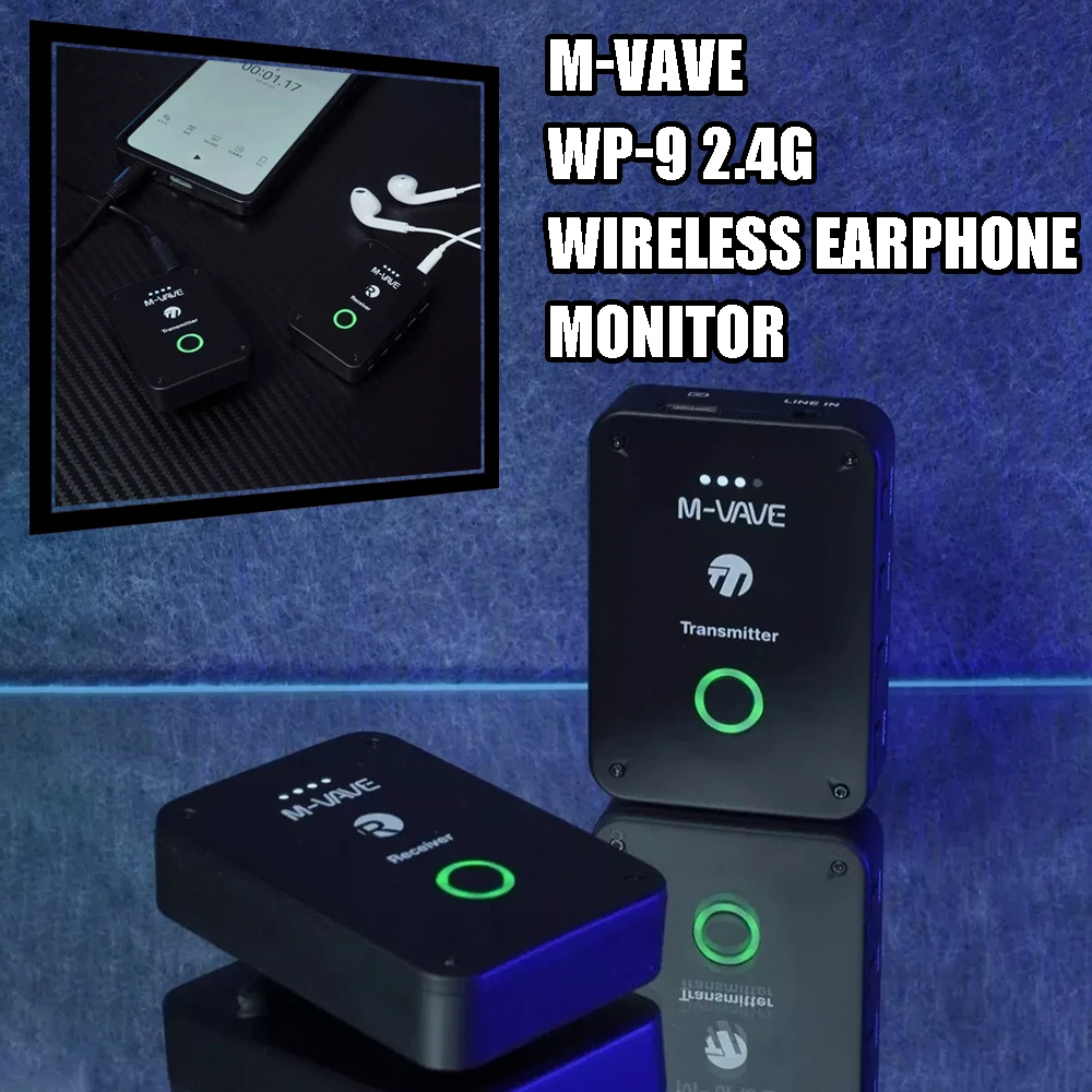 

2.4G Wireless in Ear Monitor System Low Latency Stereo Mono Monitoring 2.4GHz IEMS with Transmitter Receiver in Ear Amplifier