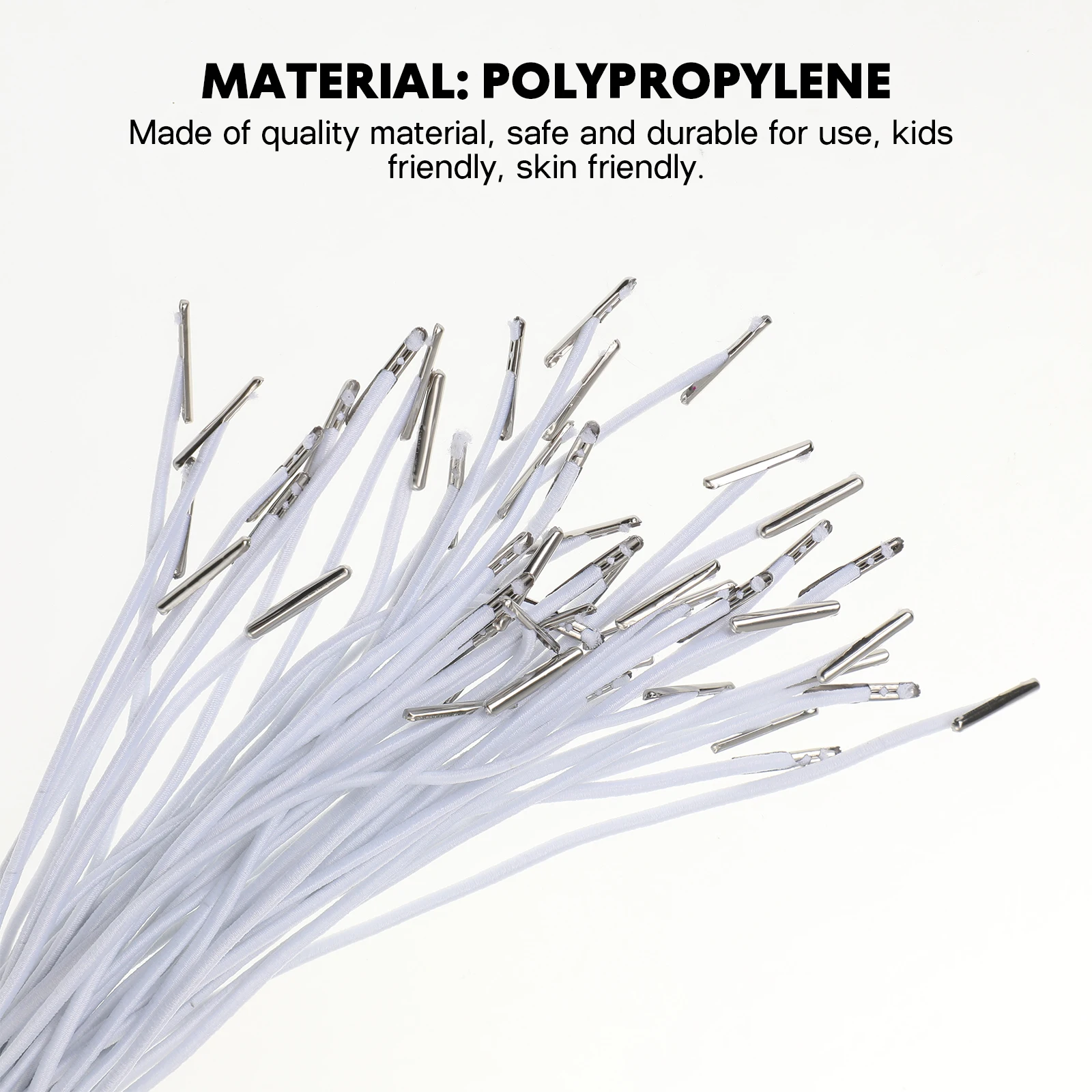 200 PCS ยืดหยุ่น Barbed สาย Handmade Lanyard Eye Mask ยืดผูก DIY CRAFT น้ําหนักเบายืดสําหรับแฟ้มโฟลเดอร์หมวก