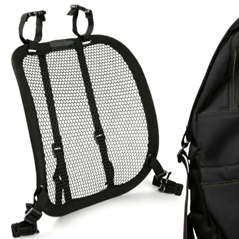 Lightweight Adjustable Backpack Ventilation Mesh Back Pad Cooling Back Support Frame for Travel Hiking Outdoor Trips