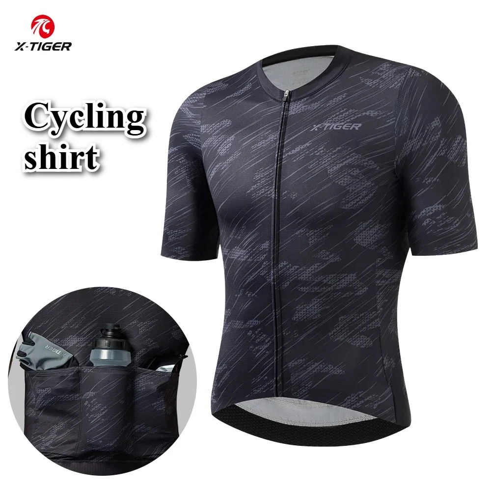 

X-TIGER велосипедный трикотаж мужской дорожный MTB велосипед рубашка с коротким рукавом велосипедный трикотаж мужской анти-УФ велосипедный трикотаж одежда велосипедная одежда