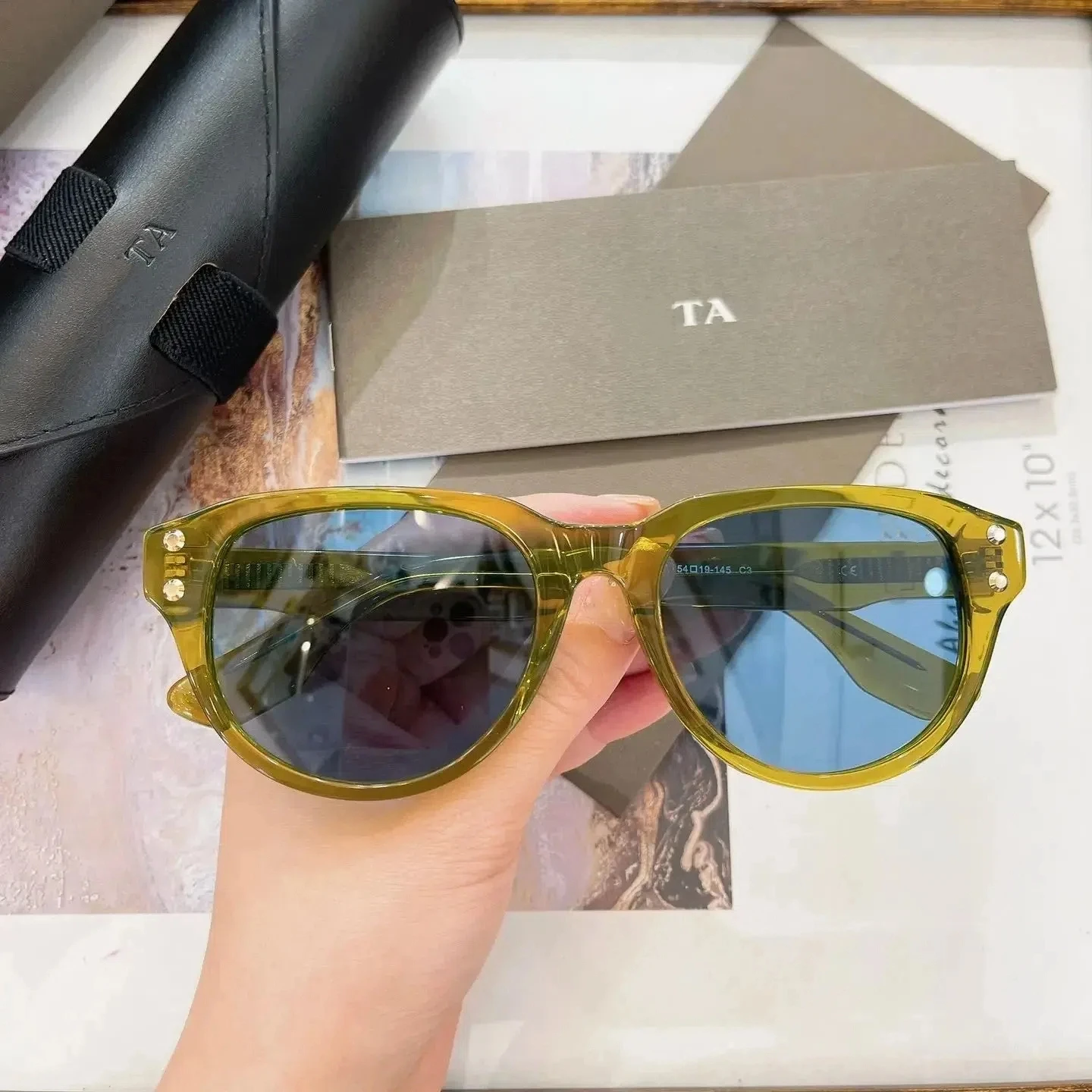 

Authentic For DIYTA DT DTS453 Popular Acetate Frame Oval Men Women Sun Glasses Classic Casual UV400 Male Couple Eyewear With Box