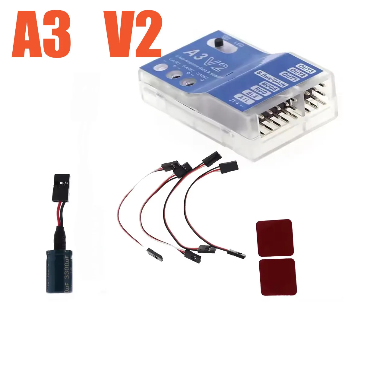 A3 V2 3Axis Gyro Aeroplane Flight Controller Stabilizer RC Airplane Fixed-Wing Copter Parts Buy Quality Aeroplane Flight