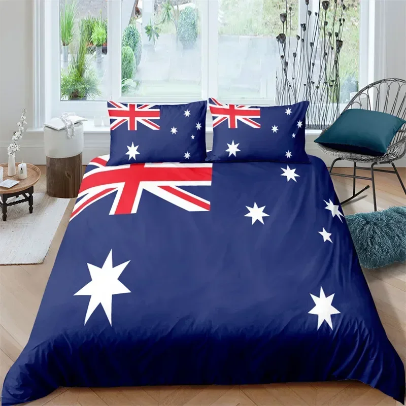

National Flag Creative American Flag Comfortable Duvet Cover Pillowcase Bedding Set Children Bedroom Decoration Home Textile