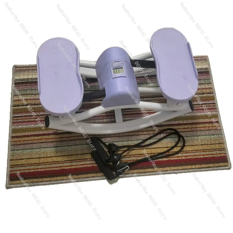 Silent U-Shaped Household Stepping Machine,Swing  Rope-Attached Multi-Functional Pedal Fitness Equipment,Indoor Aerobic Trainer